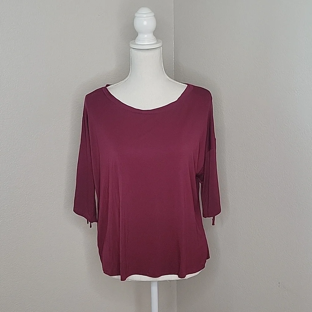 Adore Me Laura Dark Red Pajama Set